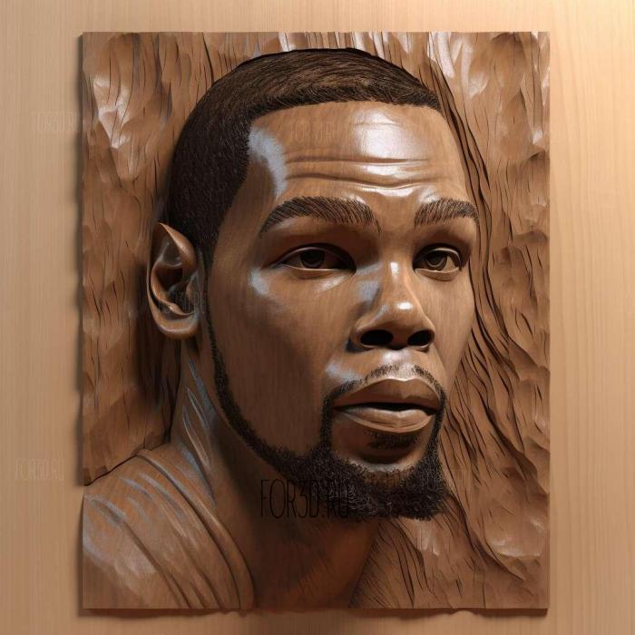 Kevin Durant 4 stl model for CNC